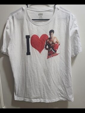 Baywatch Graphic Tee David Hasselhoff White Large